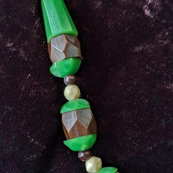 Art Deco Antique Single-Strand Graduated Glass Bead Necklace 1930s - Picture 2 of 16